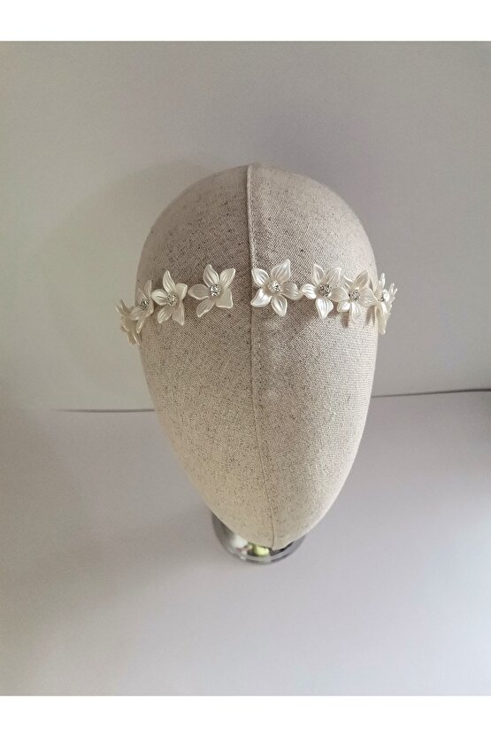 Zarif Kristal Çiçek Gelin Tacı