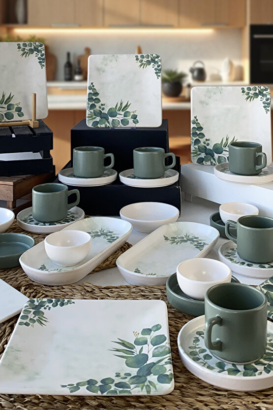 Okaliptus 29 Parça 6 Kişilik Kahvaltı Takımı