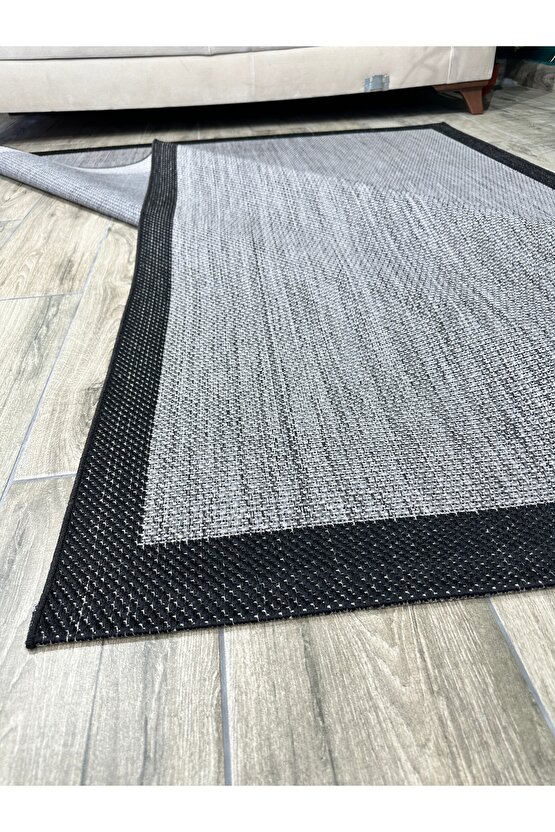 Kolay Temizlenen Yıkanabilir Kaymaz Dokuma Taban Bordürlü Sisal Halı