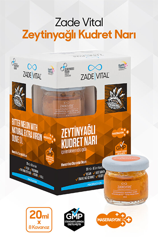 Zeytinyağlı Kudret Narı 1 Kutu 20 Ml X 8 Cam Kavanoz