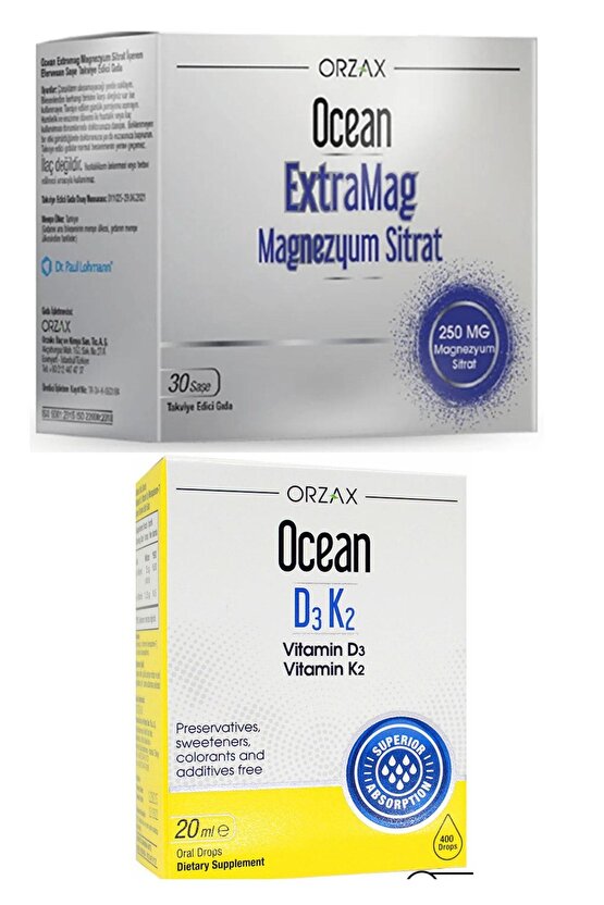 Extramag 30 Saşe + D3k2 Damla 20ml