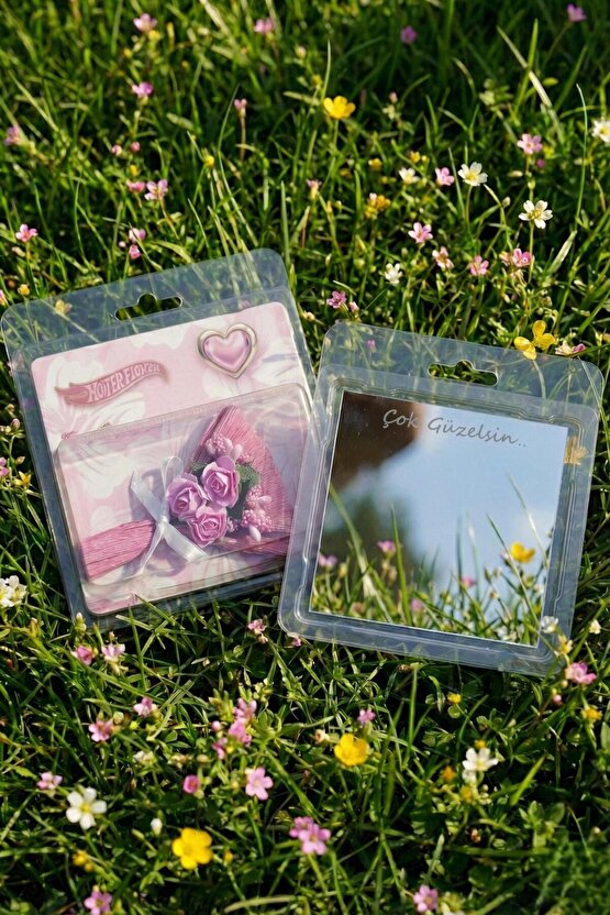 Minik Buket Hotter Flowers En Güzel Çiçeği Görmek İstiyorsan Arkasına Bak Çiçekli & Aynalı Hediye