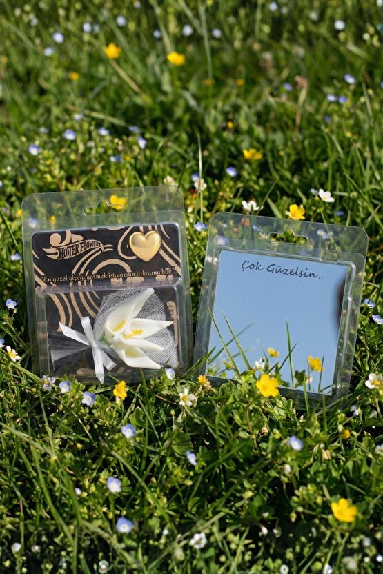 Minik Buket Hotter Flowers Konseptli Kutulu Aynalı Çiçek 14 Şubat Sevgililer Günü Özel Viral Hediye