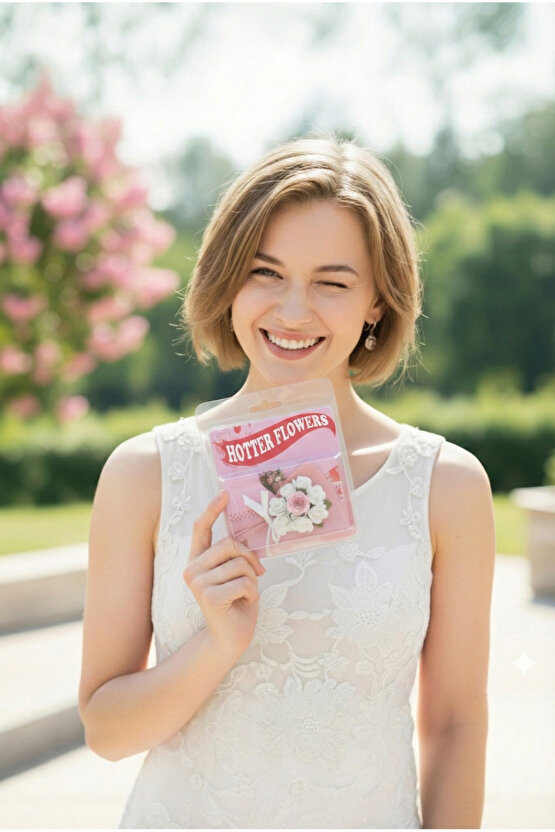 Minik Buket Sevgiliye Özel Hediye Pembe Beyaz Gül Buketi