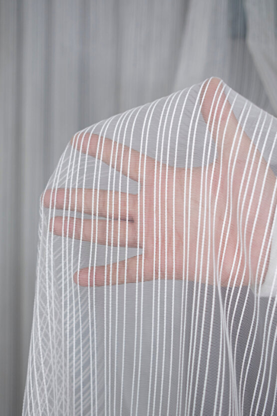 Brıllant Çizgili Tül Perde 13 Sık Pile Videolu (ORJİNAL CİZGİLİ TÜL KİRİŞMA YAPMAZ)