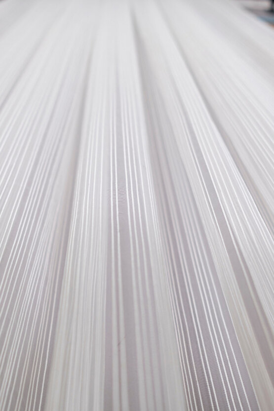 Brıllant Çizgili Tül Perde 13 Sık Pile Videolu (ORJİNAL CİZGİLİ TÜL KİRİŞMA YAPMAZ)