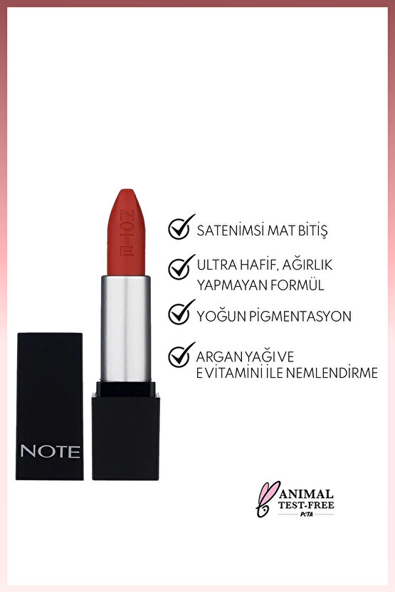 Mattever Lipstick Yarı Mat Saten Bitişli Ruj 17 Dress Red - Kızıl Kahverengi