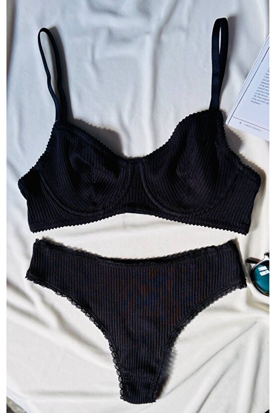 Soft Touch Pamuklu Balenli Sütyen Takımı