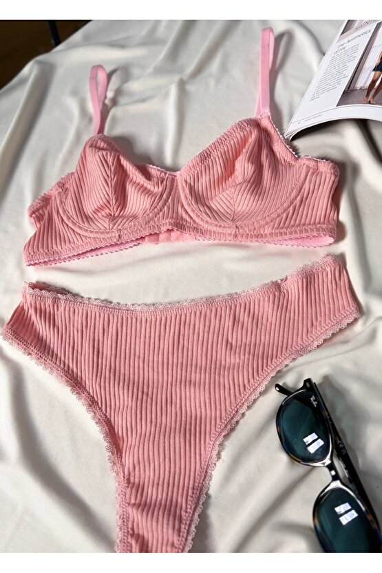 Soft Touch Pamuklu Balenli Sütyen Takımı