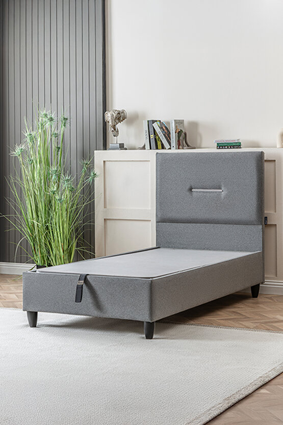 Jasmine Modeli Tek Kişilik Sandıklı Baza & Başlık Seti Modern ve Fonksiyonel 2li Set