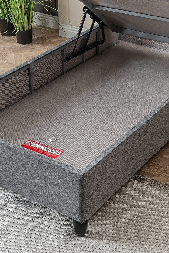 Jasmine Serisi Tek Kişilik Sandıklı Baza ve Başlık Full Ortopedik Paket Yaylı Yatak Tak