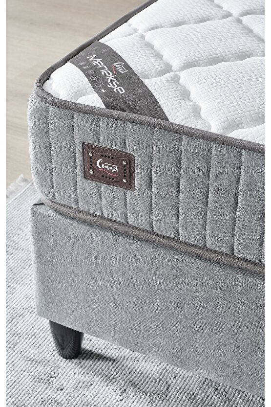 Menekşe Serisi Çift Kişilik Antibakteriyel Full Ortopedik Yataklı Baza ve Başlık Seti 3 lü Set