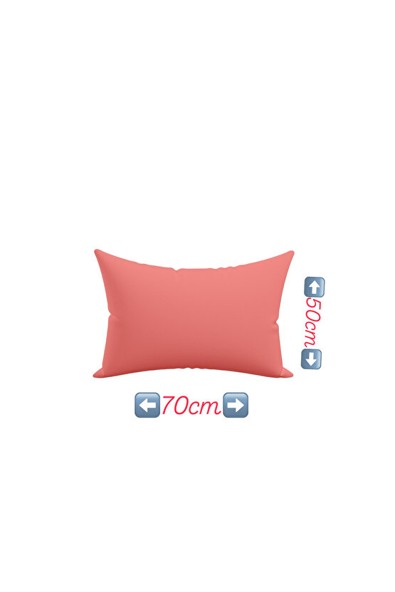 2 ADET %100 COTTON (PAMUK) NAR ÇİÇEĞİ RENGİ (50x70cm) YASTIK KILIFI