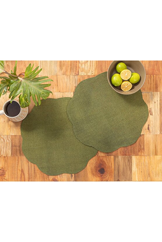 Floraison Jüt 2li Amerikan Servis 38 Cm Yeşil