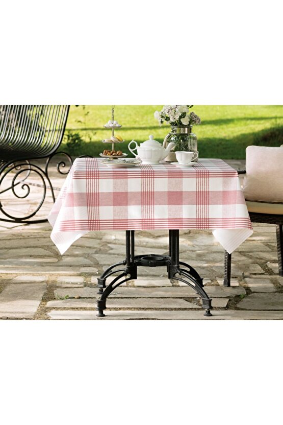 Majori Pvc Masa Örtüsü - Kırmızı - 140x200 Cm