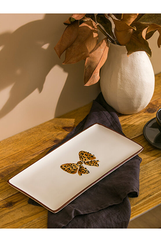 Fiyonk Baskılı Seramik Sunum Tabağı 28 cm