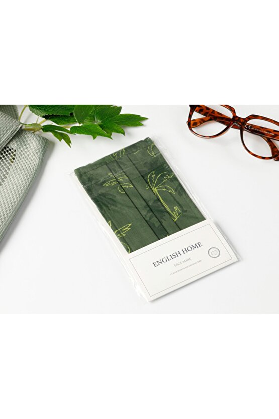 Palms Pamuk Maske 9,5x18 Cm Koyu Yeşil