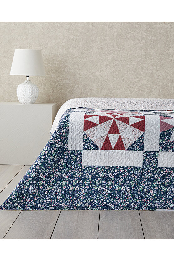 Vintage Lace Patchwork Tek Kişilik Çok Amaçlı Örtü Siyah