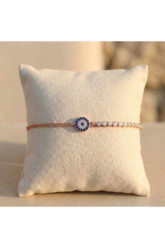 Kadın Rose Taşlı Gümüş Bileklik 925 Ayar