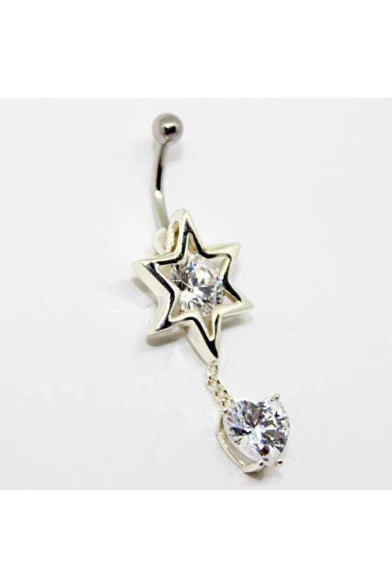 Kadın Gri Sallantılı Yıldız Pıercıng