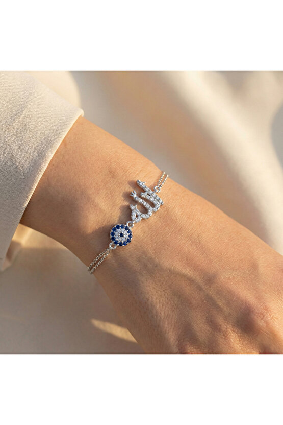 Kadın Nazar Boncuklu Allah Lafzı Bileklik