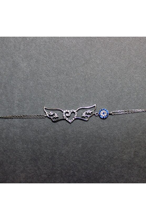 Kadın Kalpli Melek Kanadı Bileklik