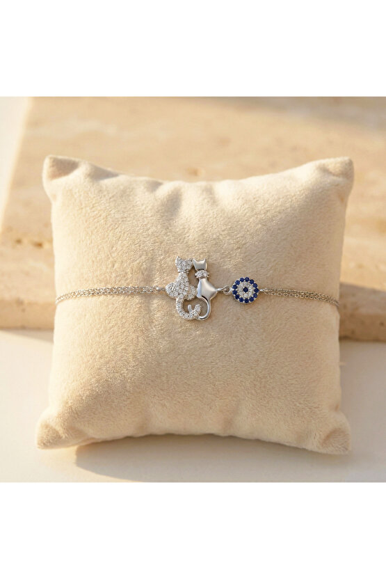 Taşlı Kedi Bileklik