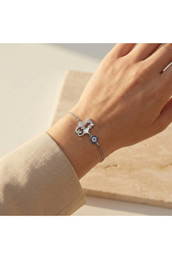 Taşlı Kedi Bileklik