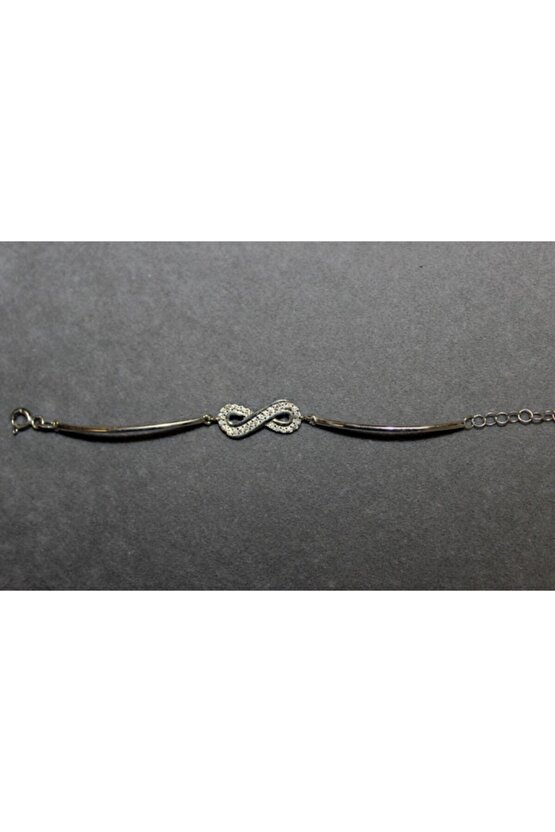 Kadın Şarnelli Ufak Sonsuzluk Gümüş Bileklik