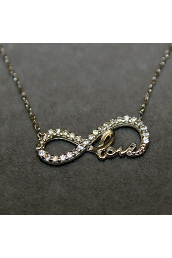 Love Yazılı Sonsuzluk Kolye