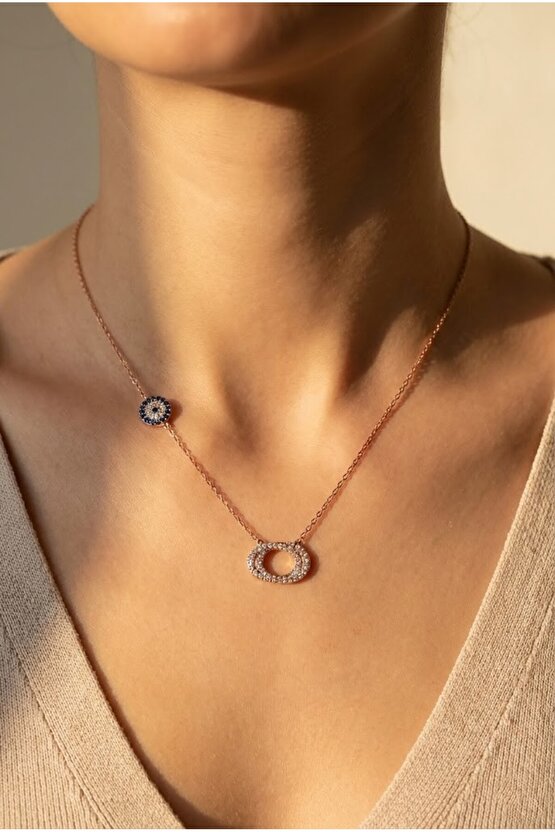 Küçük Çift Halka Kolye