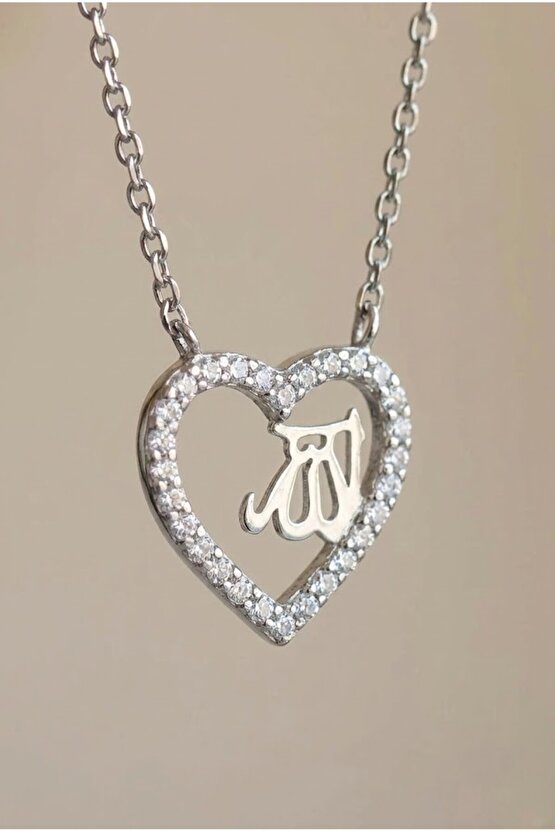 Kalp Içinde Allah Lafzı Kolye