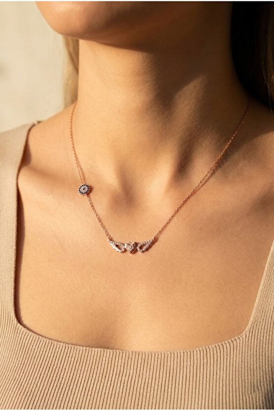 Melek Kanatlı Kalp Kolye