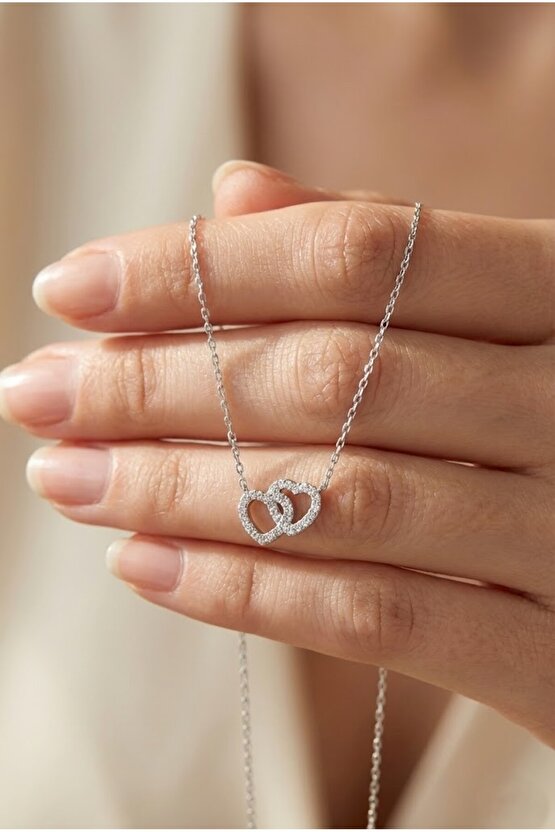 Çift Kalp Kolye