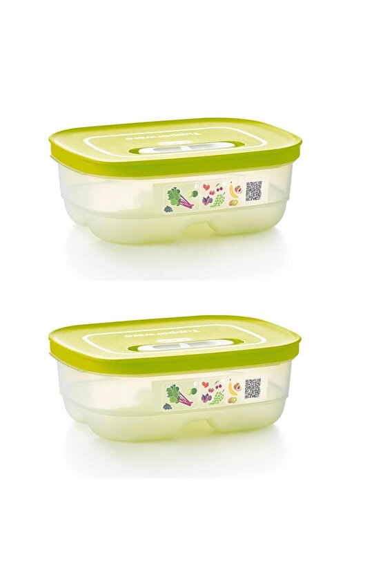 Sera Serisi Kısa Gövdeli Buzdolabı Saklama Kabı Limon 2li Set 800 ml