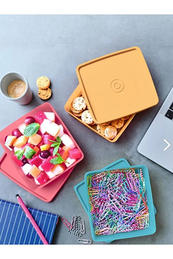 Eco+ Kare 3lü Tasıma Kabı Seti