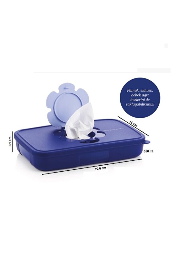 Ince Islak Mendil Kutusu 650 ml Lacivert