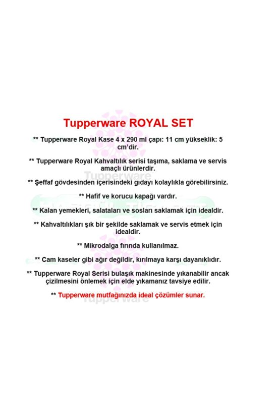 290 Ml Kahvaltılık Saklama Kabı Set