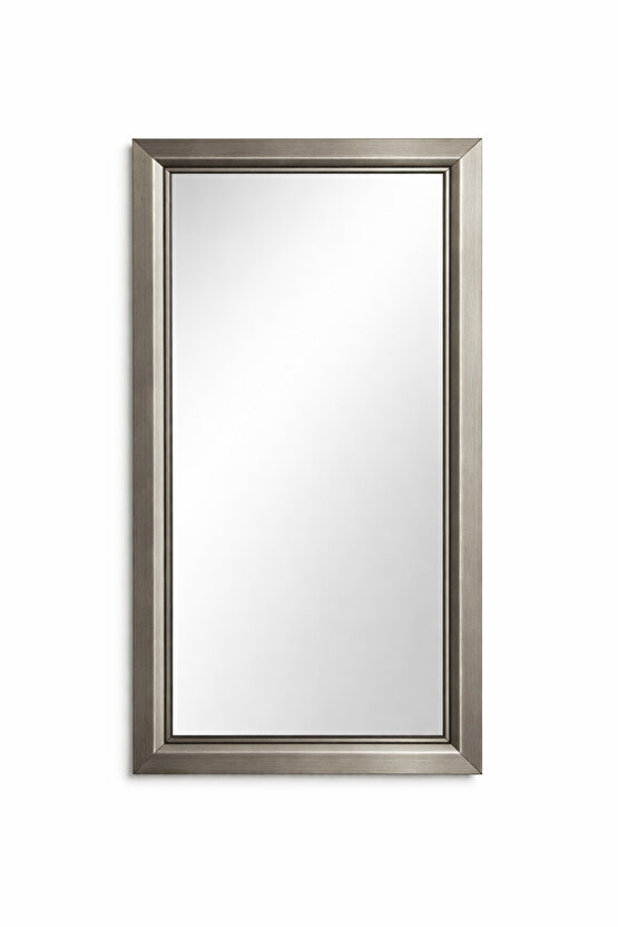 Gümüş Gri Çerçeveli Duvar Aynası & Boy Aynası-Özel Ölçü Seçenekleri-3cm Çerçeve Genişliği