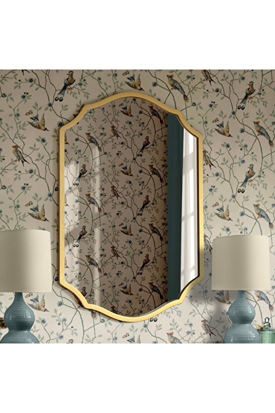 80x60 cm Çerçeveli Dekor Ayna  Banyo Aynası  Konsol Aynası