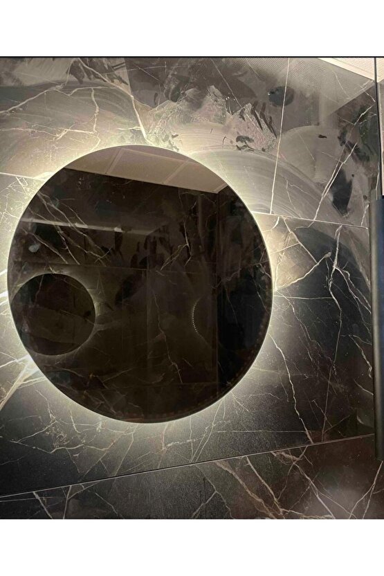 60 cm Günışığı Ledli Yuvarlak Banyo Aynası Makyaj Aynası Trafolu