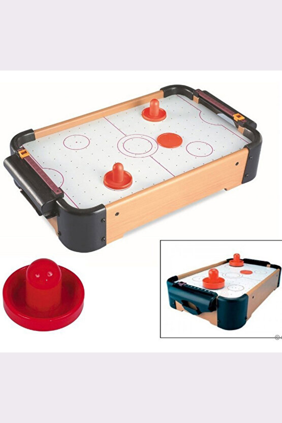 Ahşap Mini Masa Hockeyi Masa Hokeyi Masaüstü Mini Buz Hokeyi 2 Kişilik