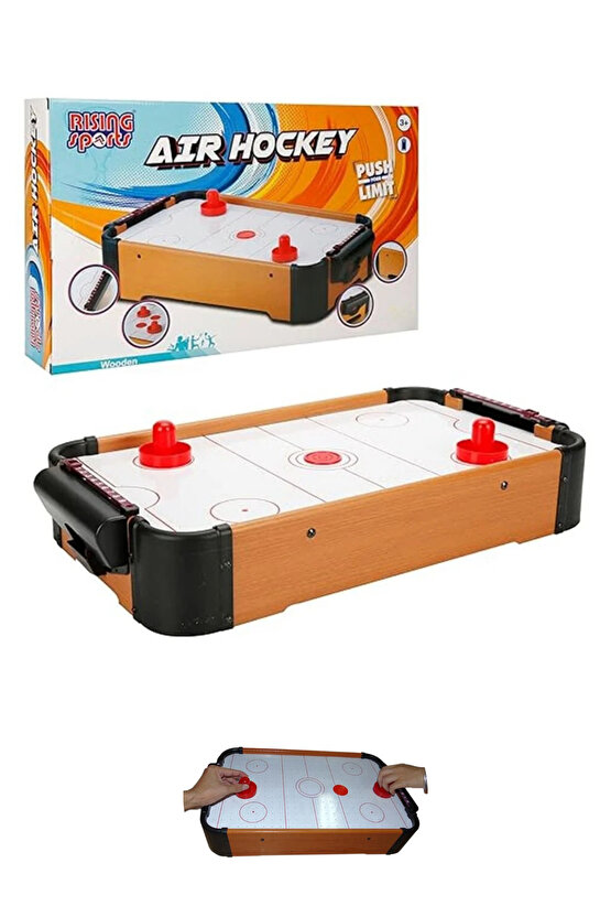Ahşap Mini Masa Hockeyi Masa Hokeyi Masaüstü Mini Buz Hokeyi 2 Kişilik