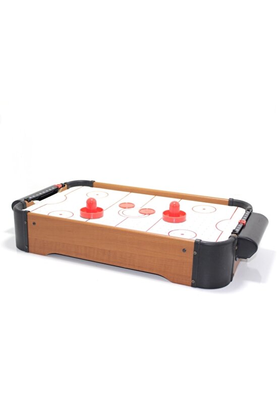Ahşap Pilli Hava Hokeyi Masaüstü Air Hockey Oyunu