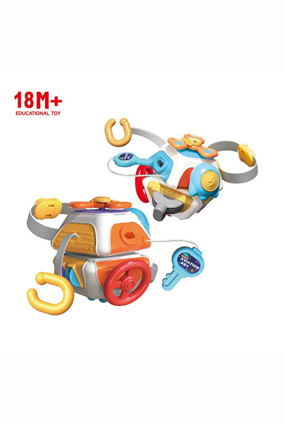 Oyuncak Montessori DuyusalEğitici Öğretici Eğlendirici 10u 1 Arada Aktivite Oyuncağı +18 Ay