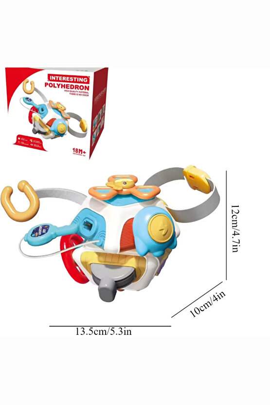 Oyuncak Montessori DuyusalEğitici Öğretici Eğlendirici 10u 1 Arada Aktivite Oyuncağı +18 Ay