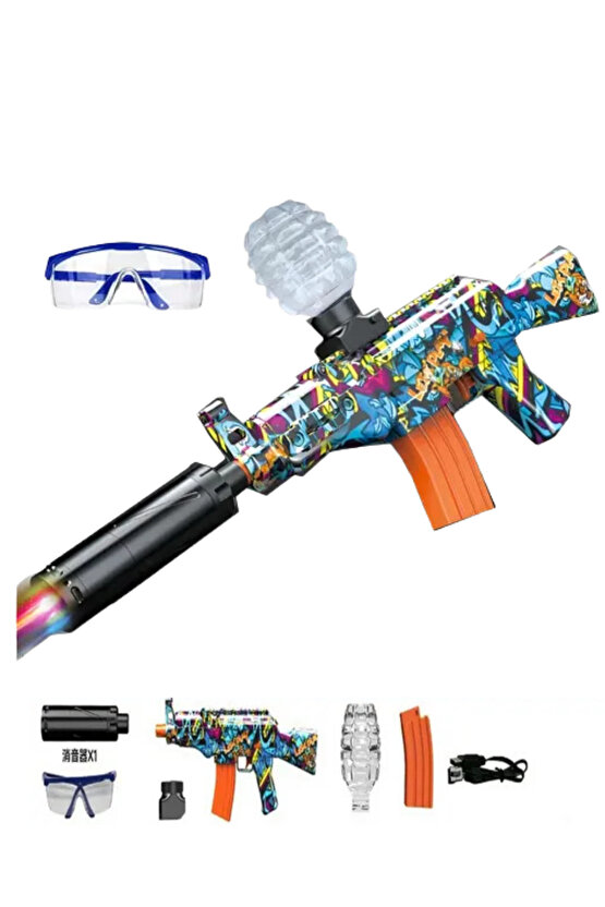 Jel Boncuk Atan Oyuncak Tüfek Su Jeli Topu Atıcı Tüfek Tabanca Buharlı ve Ateş Efektli