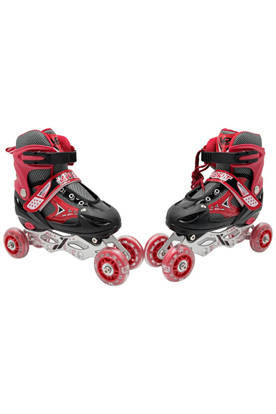 Işıklı Ayarlanabilir (Alıştırma ve Sıralı) Paten M Beden 34-37 Numara Çocuk Pateni