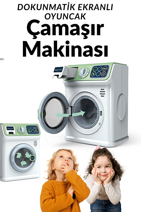 Dokunmatik Ekranlı Çamaşır Yıkama Makinesi Eğitici Oyuncak