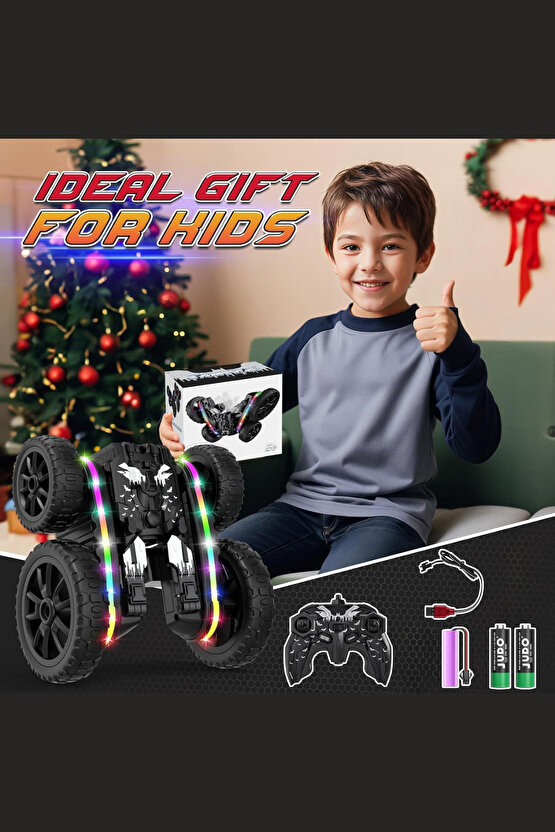 Oyuncak 2.4 Ghz Uzaktan Kumandalı Şarjlı Buhar Atan Akrobat Araba Batman Joker